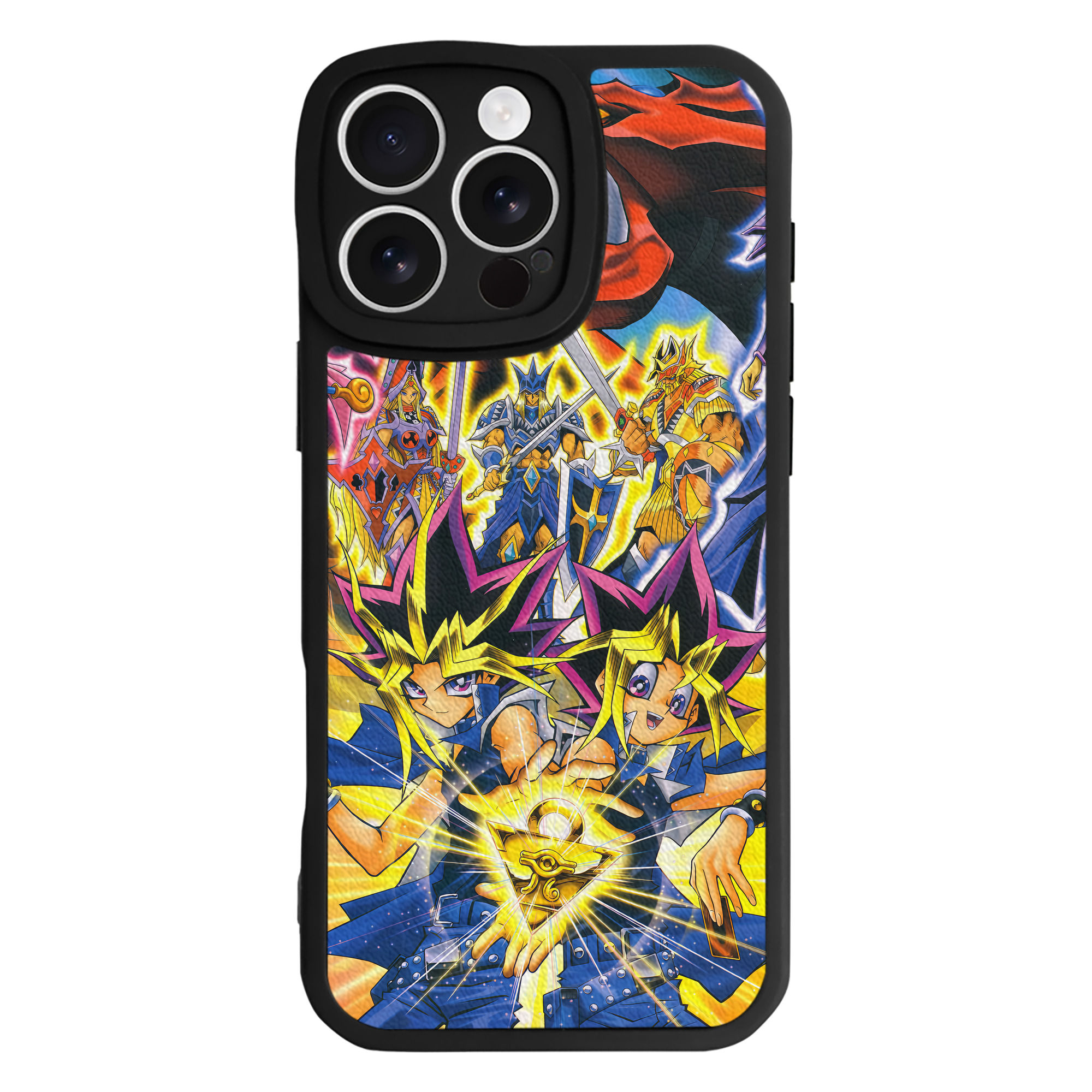 （画像用） 遊☆戯☆王 Yu-Gi-Oh! 【iPhone 16シリーズ対応】シリコンスマホケース（レザー調） 材質：シリコン